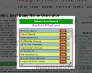 Worlds Best Band Name Generator screenshot